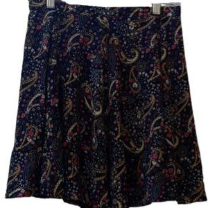 Anthropologie Staring at Stars Hoop Skater Skirt Paisley Print Size S